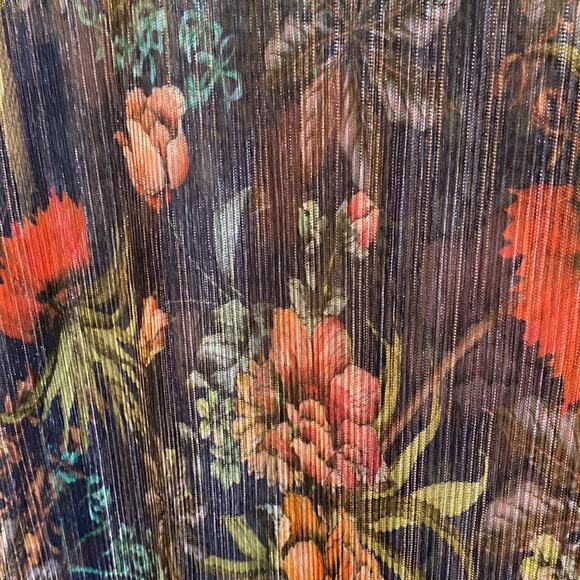 Eva Franco women’s size small floral print long sleeve sheer top - Picture 3 of 6